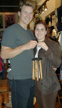 bamboo wood chime small plain