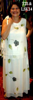 top & skirt in white