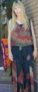 top & stepover wrap around pant