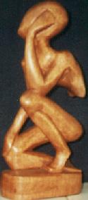 abstract wood carving